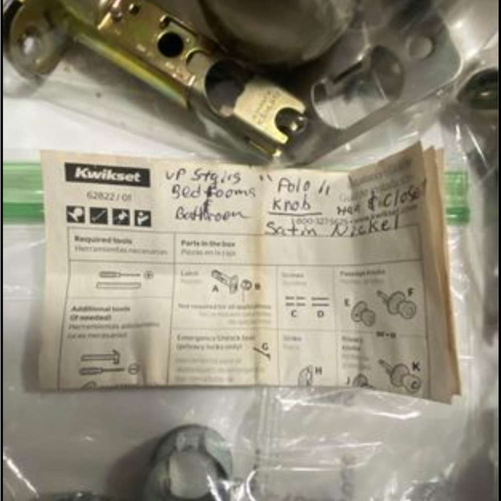 Kwikset Polo satin nickel passage clost/hall door knobs. 3 sets $20 total
